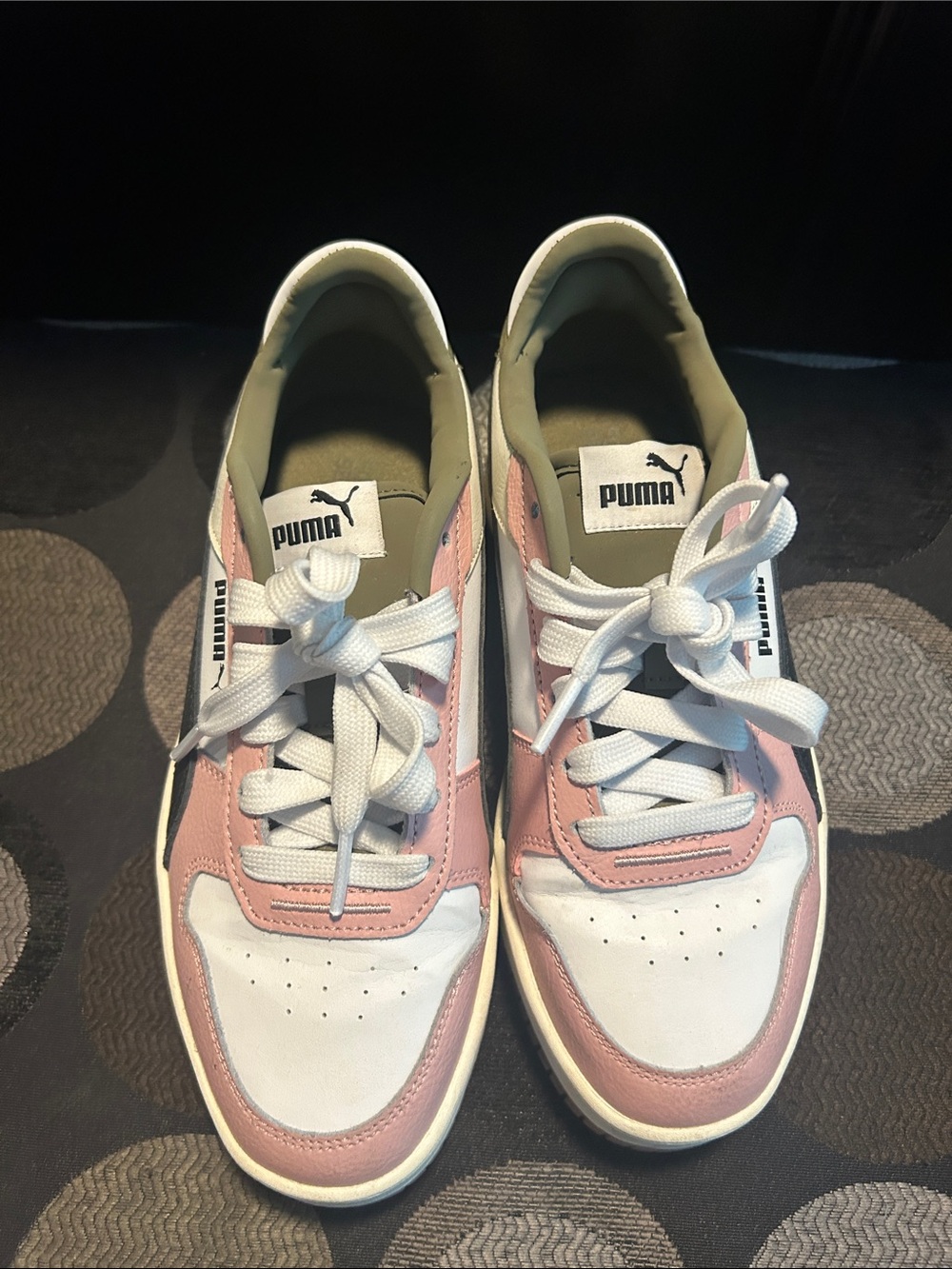 Puma Women’s Pink and White Low-Top Sneakers